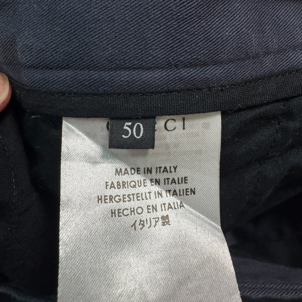 Gucci Men Navy Blue Cotton Tailored Dress Pants Made in‎ Italy Size 50 - Picture 7 of 12